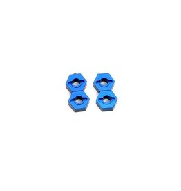 STRC SPTST1654B ALUMINUM HEX ADAPTERS 12MM FOR TRAXXAS SLASH 4X4: BLUE (4)