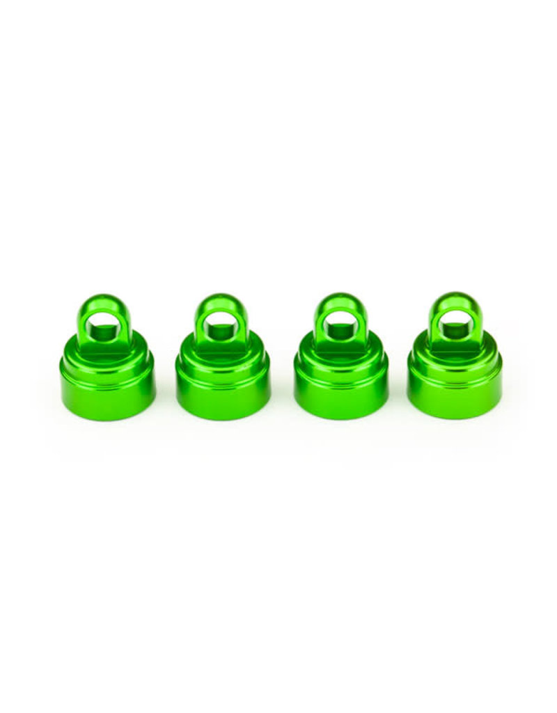 TRAXXAS TRA3767G SHOCK CAPS, ALUMINUM (GREEN-ANODIZED) (4) (FITS ALL ULTRA SHOCKS)