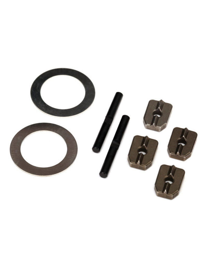 TRAXXAS TRA7783X SPIDER GEAR SHAFT (2)/ SPACERS (4)/16X23.5X.5 STAINLESS WASHER (2) (FOR #7781X ALUMINUM DIFFERENTIAL CARRIER)