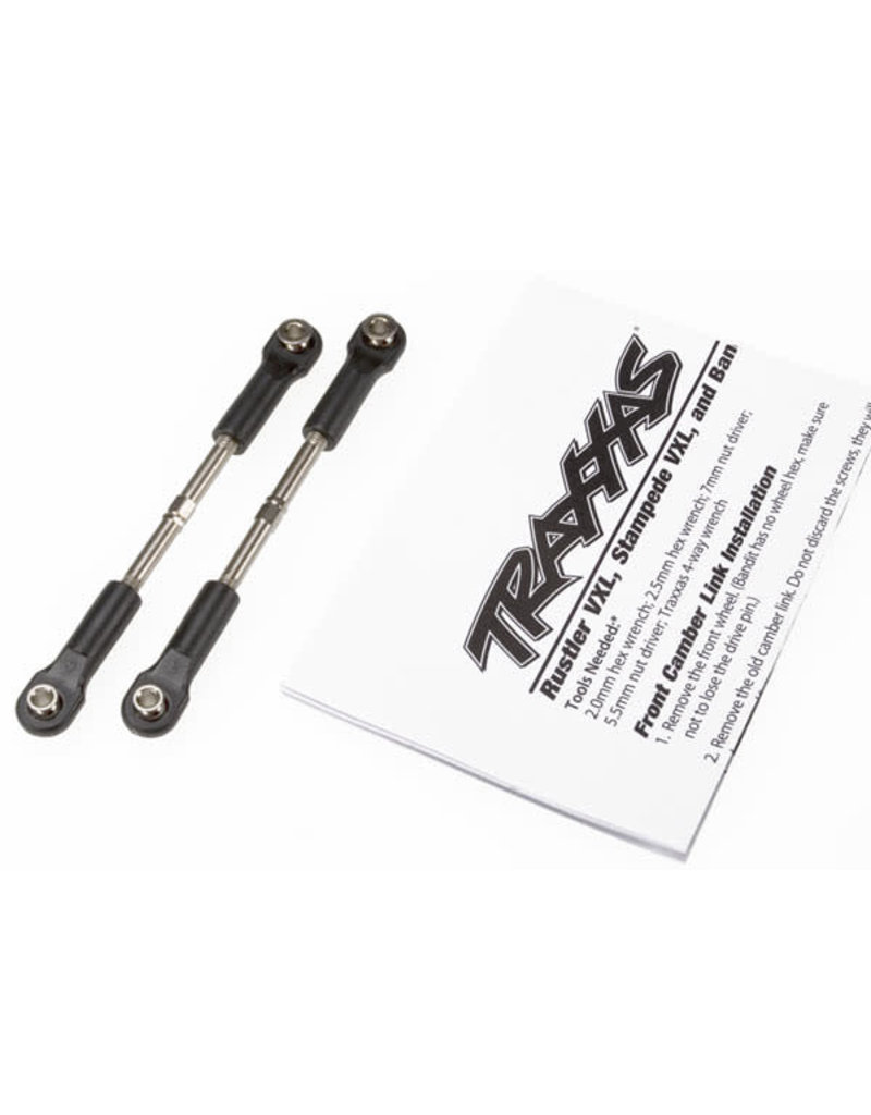TRAXXAS TRA2445 TURNBUCKLES, TOE LINK, 55MM (75MM CENTER TO CENTER) (2) (ASSEMBLED WITH ROD ENDS AND HOLLOW BALLS)