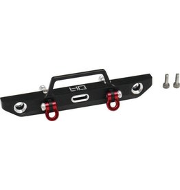 HOT RACING HRASXTF03CM01 ALUMINUM FRONT BUMPER FAIRLEAD LIGHT BUCKETS SCX24