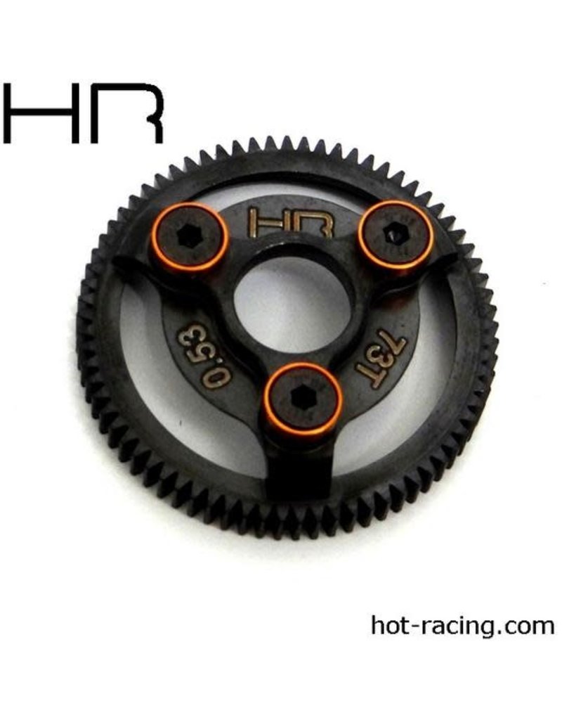 HOT RACING HRASTE873 48P 73T HARDENED STEEL SPUR GEAR FOR TRAXXAS 2WD