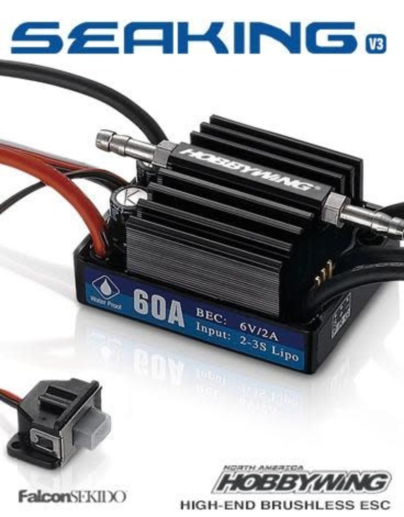 HOBBYWING HWI30302200 SEAKING 60A V3.1 2S/3S BRUSHLESS MARINE ESC