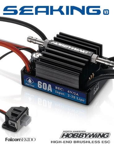 HWI30302200 SEAKING 60A V3.1 2S/3S BRUSHLESS MARINE ESC