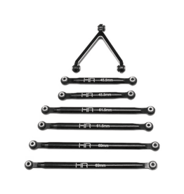 HOT RACING HRASXTF133A01 ALUMINUM LINK SET FOR AXIAL SCX24 133.5MM