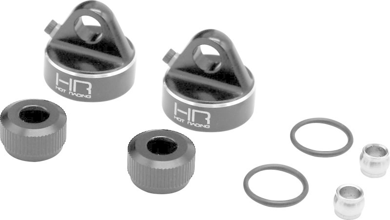 HRAAON156AX01 ALUMINUM BLEEDER SHOCK CAPS FOR ARRMA 6S (2)