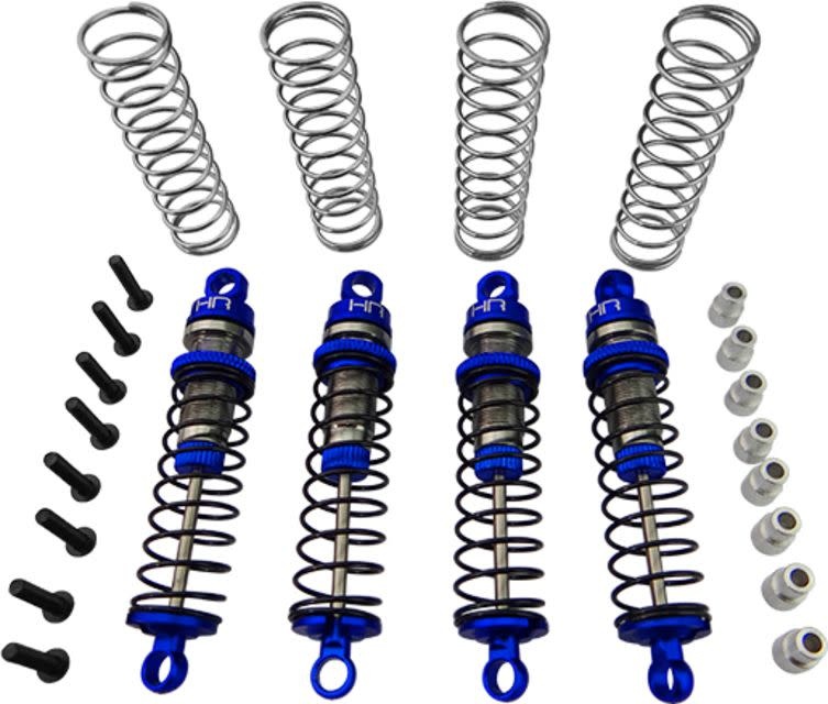 HRALTN56DP06 THREADED ALUMINUM SHOCKS BLUE FOR TRAXXAS LATRAX RALLY, TETON, PRERUNNER