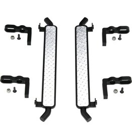 HOT RACING HRATRXF33DP01 ALUMINUM DIAMOND ROCK RAIL SIDE STEP (2): TRX-4