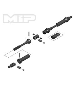 MIP MIP18180 X-DUTY CENTER DRIVE KIT 95MM TO 130MM W/ 5MM HUBS VATERRA K5, K10 ASCENDER BRONCO