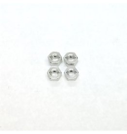 STRC SPTST3654-12S 12MM ALUMINUM " LOCK PIN STYLE" WHEEL HEX SET: SILVER (4)