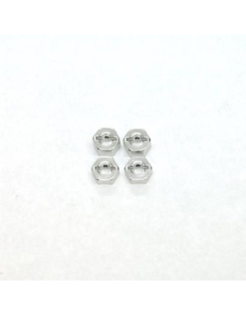 STRC SPTST3654-12S 12MM ALUMINUM " LOCK PIN STYLE" WHEEL HEX SET: SILVER (4)