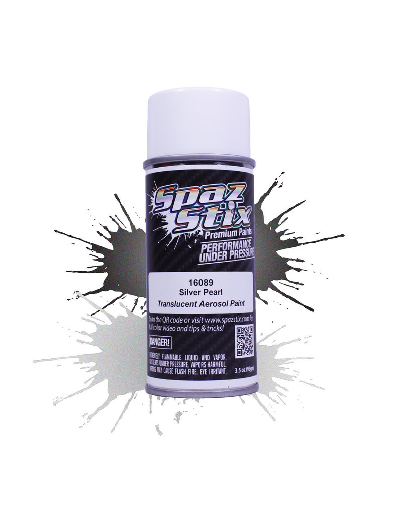 SPAZ STIX SZX16089 SILVER PEARL TRANSLUCENT AEROSOL PAINT