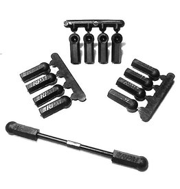 RPM RC PRODUCTS RPM73372 HEAVY DUTY ROD ENDS (12) 4-40 BLACK