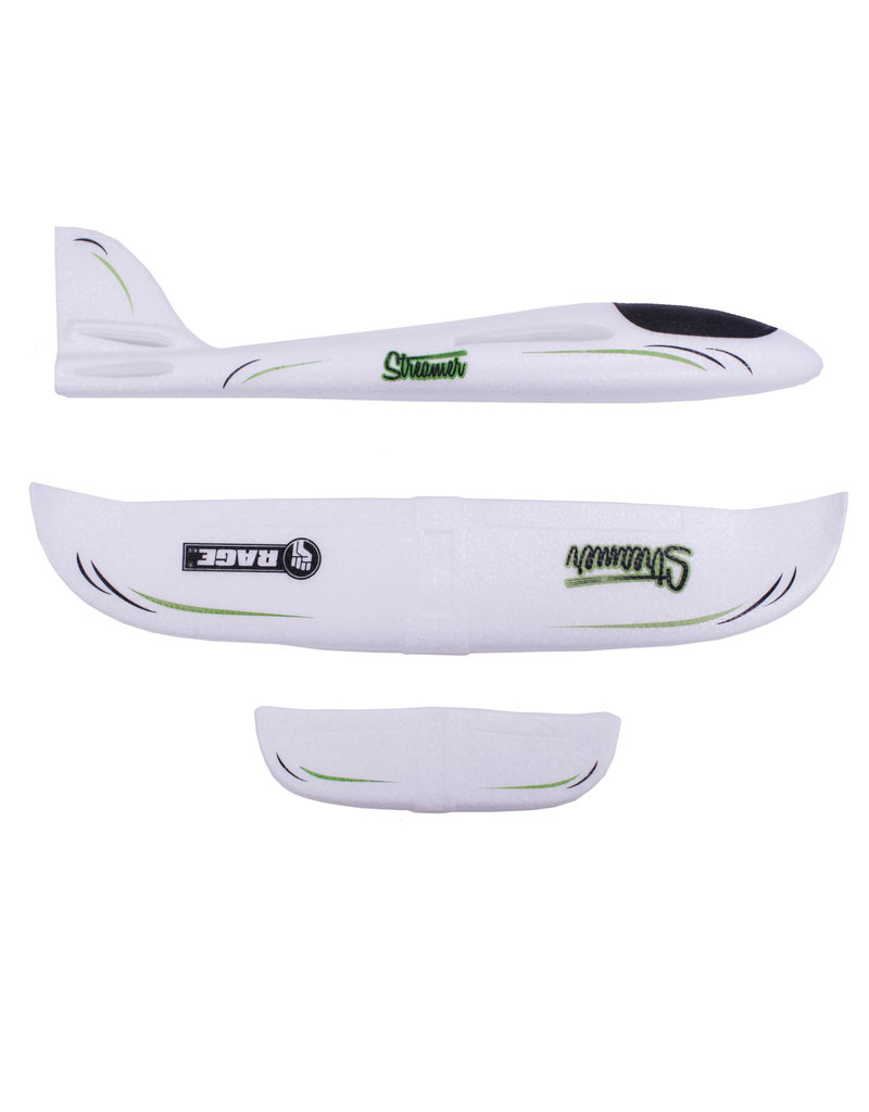 RAGE RC RGR9006 STREAMER HAND LAUNCH GLIDER: WHITE