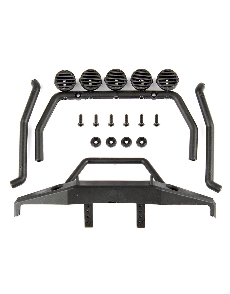 TEAM ASSOCIATED ASC41067 CR12 ROLL BAR ABD BUMPER: BLACK