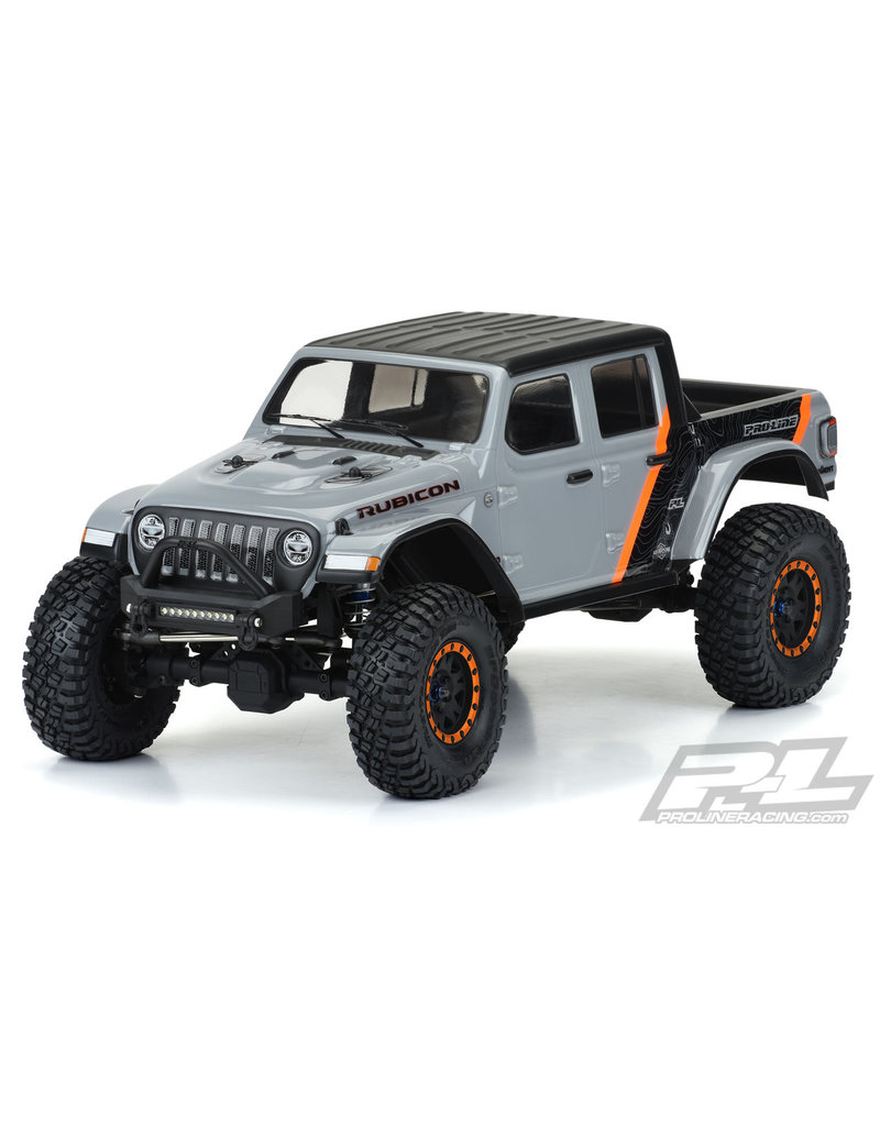 PROLINE RACING PRO353500 JEEP GLADIATOR RUBICON CRAWLER BODY 12.3" OR 313MM WHEEL BASE: CLEAR