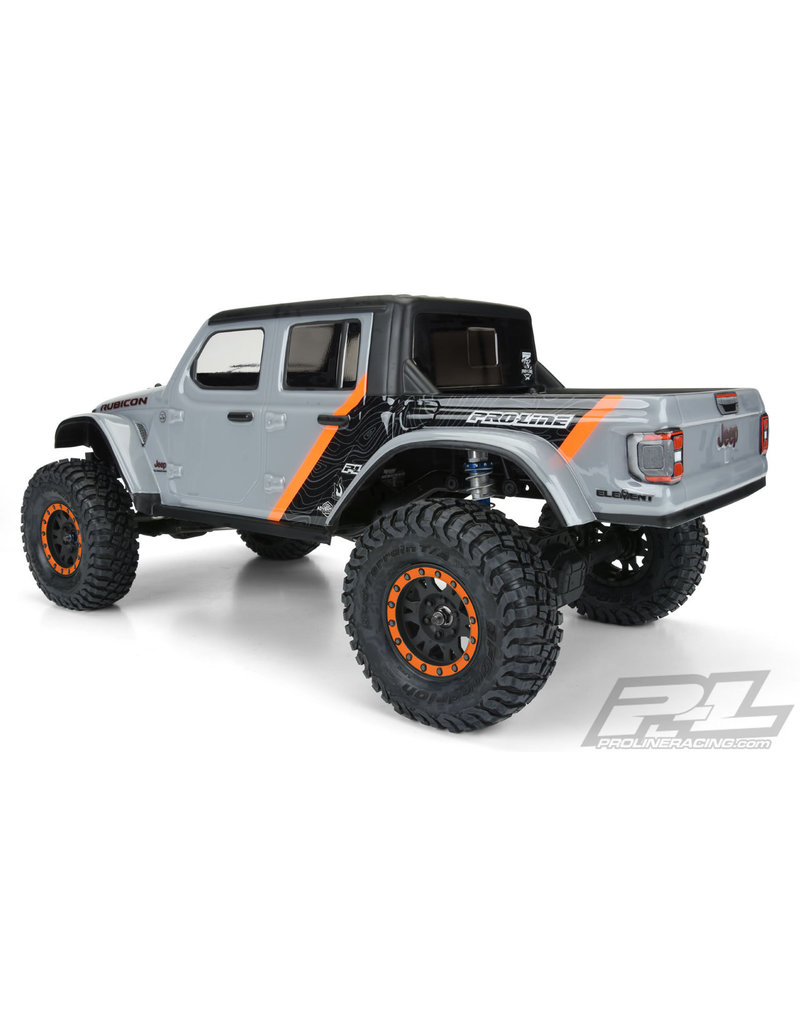 PROLINE RACING PRO353500 JEEP GLADIATOR RUBICON CRAWLER BODY 12.3" OR 313MM WHEEL BASE: CLEAR
