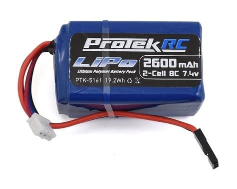 PTK-5161 2S LIPO 7.4V 2600MAH HUMP/SHORT RECEIVER BATTERY: JR