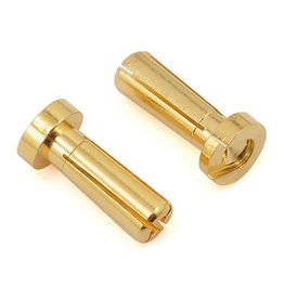 PROTEK RC PTK-5044 PROTEK RC 4MM LOW PROFILE "SUPER BULLET" SOLID GOLD CONNECTORS (2 MALE)