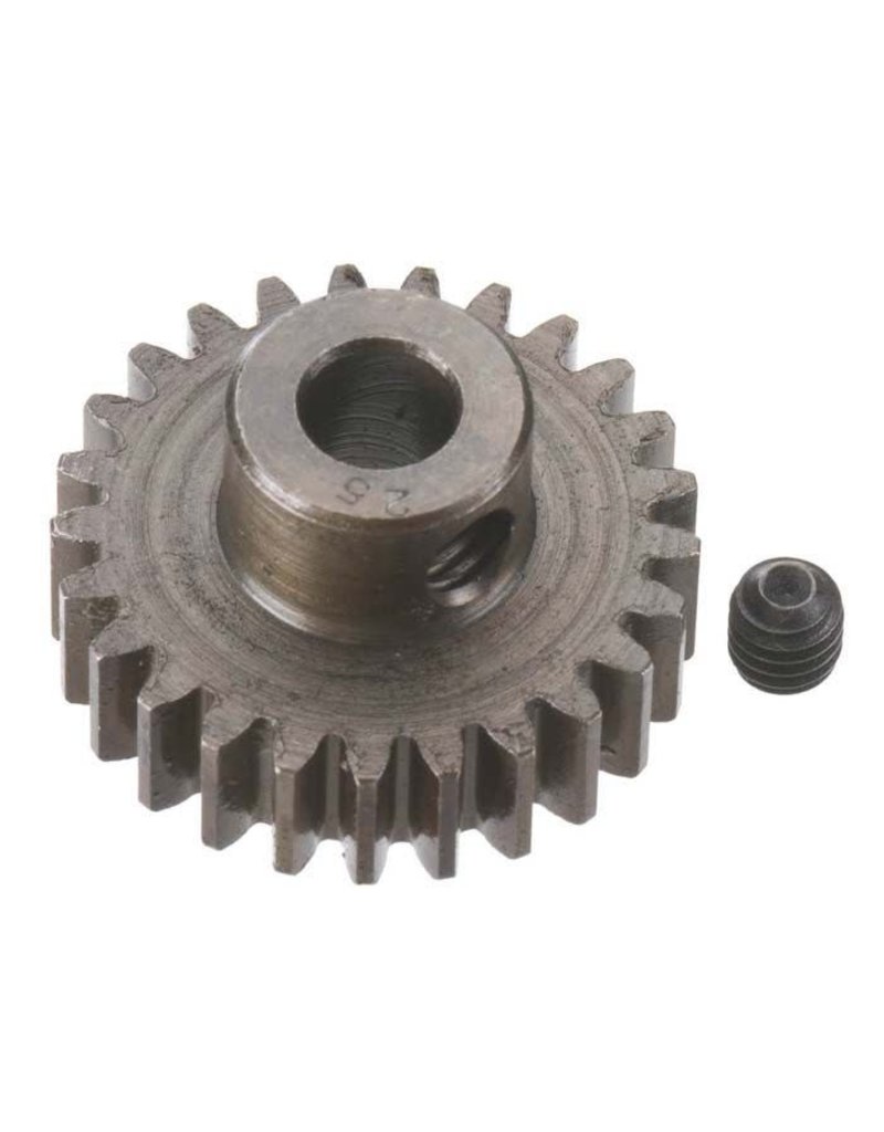 ROBINSON RACING RRP8725 0.8 MOD PINION GEAR 25T (5MM BORE): EXTRA HARDENED STEEL