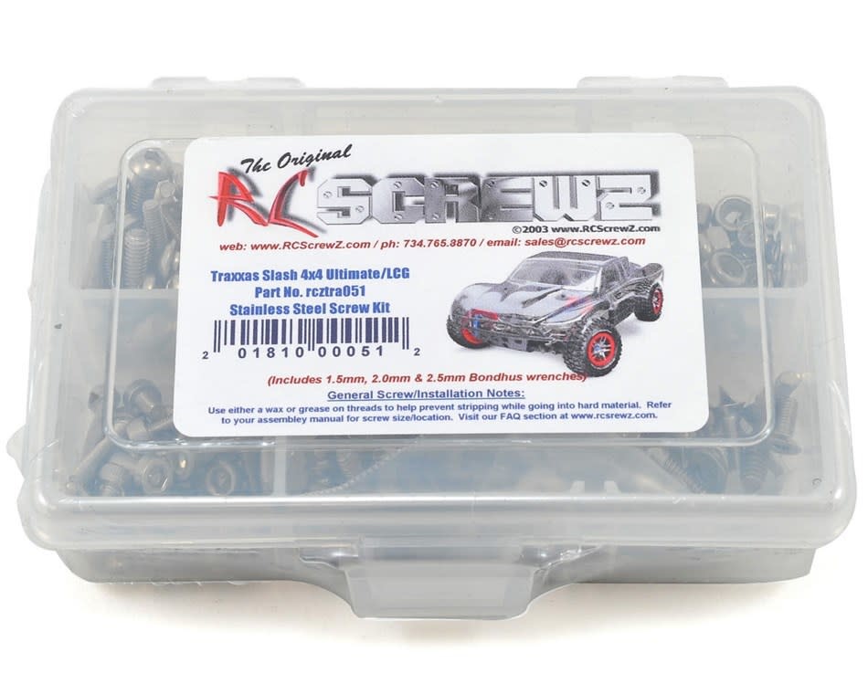 RCZTRA051 STAINLESS STEEL SCREW KIT: SLASH 4X4 ULTIMATE
