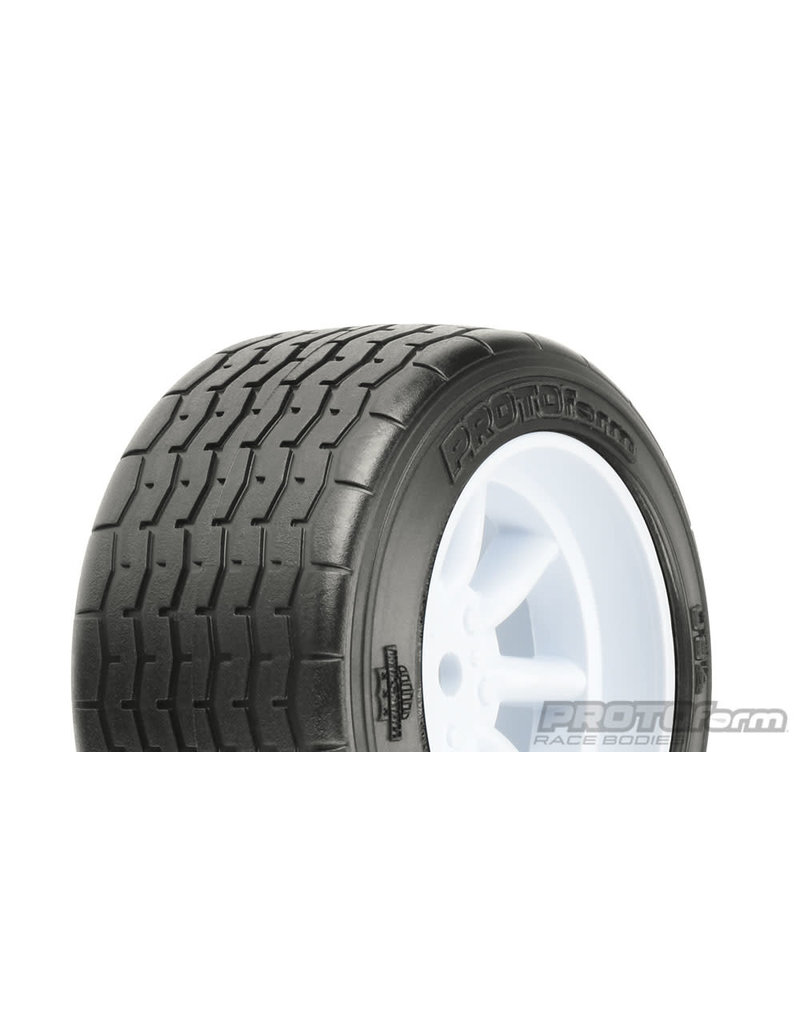 PROTOFORM PRM1013917 VTA REAR TIRE 31MM, MOUNTED WHITE WHEEL