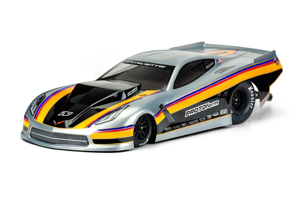 PRO157140 CHEVROLET CORVETTE C7 PRO MOD CLEAR SLASH 2WD DRAG CAR - My