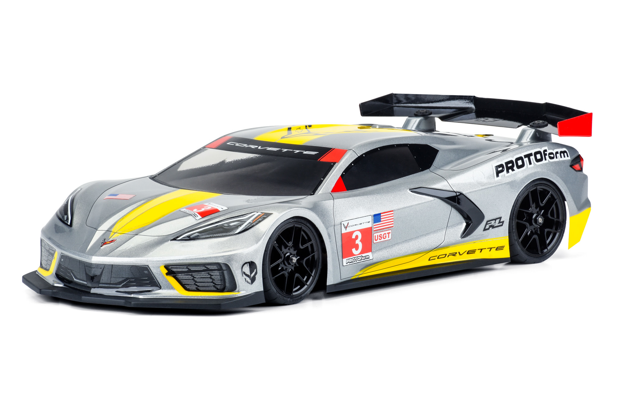 PRM157425 CHEVY CORVETTE C8 CLEAR BODY 190MM