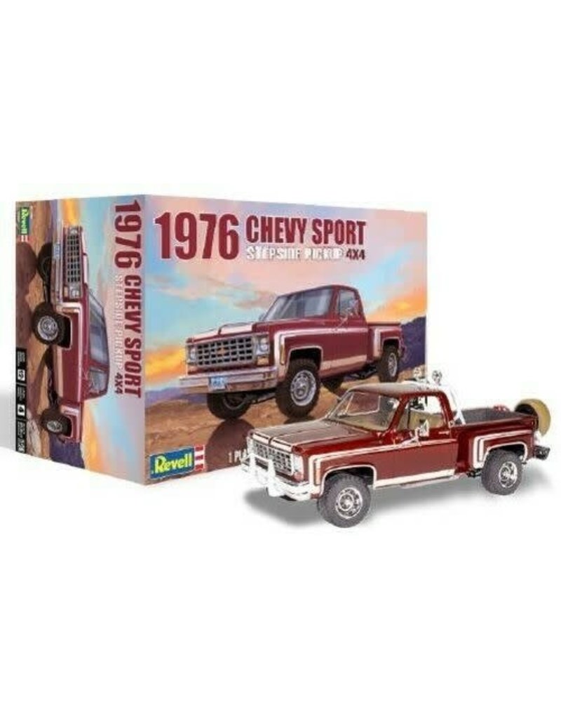 REVELL RMX854486 1/24 1976 CHEVY SPORT STEPSIDE PICKUP 4X4 PLASTIC MODEL KIT
