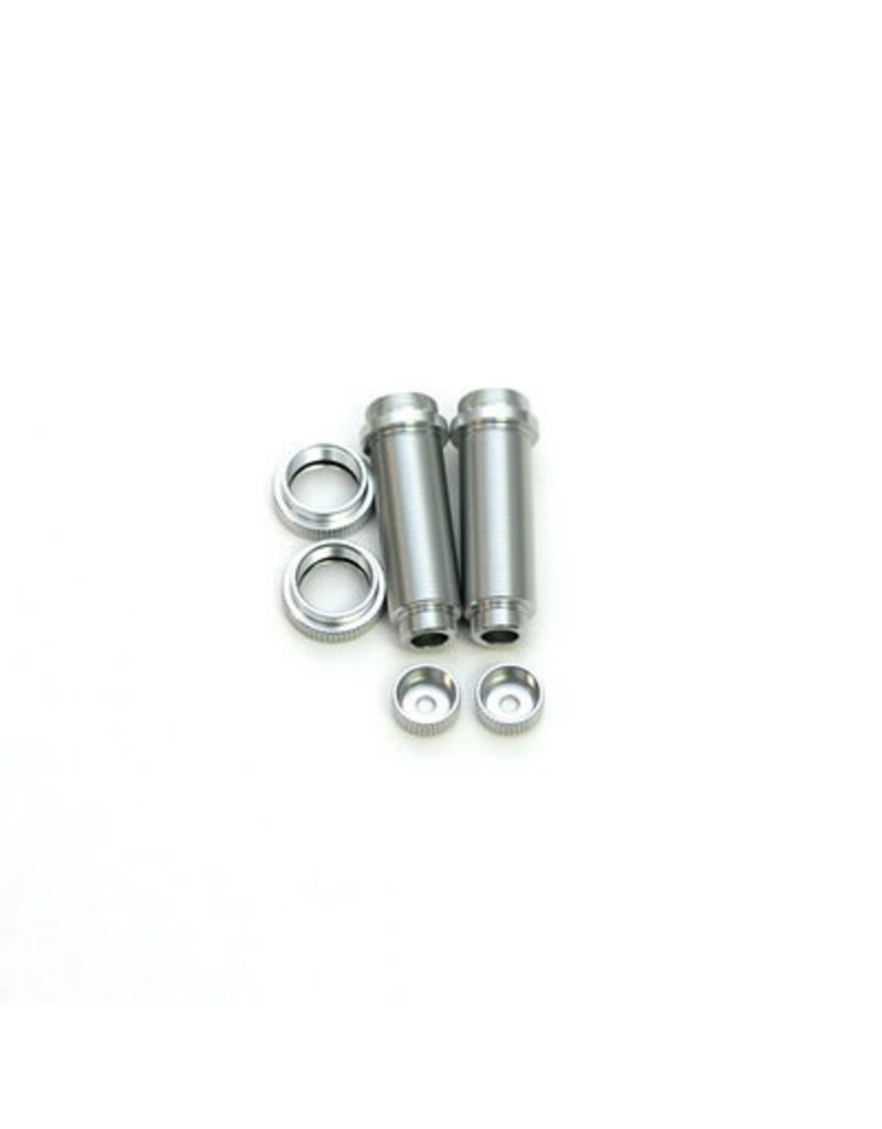 STRC SPTST3766XS ALUMINUM BIG BORE THREADED REAR SHOCK BODIES: SILVER (2)