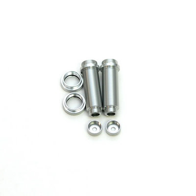 SPTST3766XS ALUMINUM BIG BORE THREADED REAR SHOCK BODIES: SILVER (2)