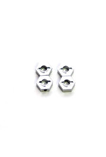 STRC SPTST1654S ALUMINUM HEX ADAPTERS 12MM FOR TRAXXAS SLASH 4X4: SILVER (4)