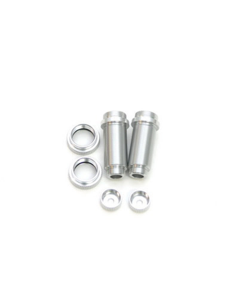 STRC SPTST3765XS ALUMINUM THREADED FRONT SHOCK BODIES: SILVER (2)