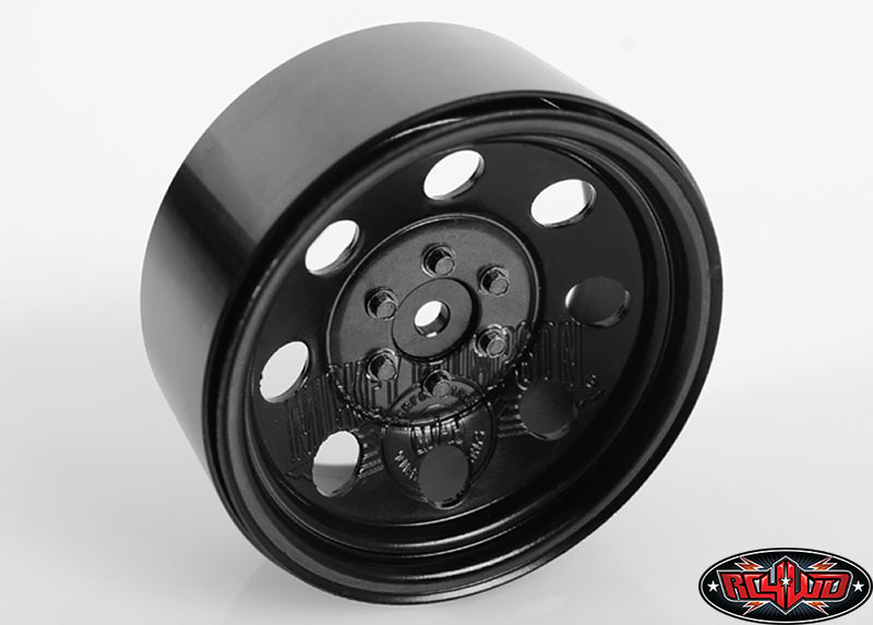 RC4Z-W0141 MICKEY THOMPSON MT-28 2.2 STEEL STAMPED BEADLOCK WHEELS: BLACK (4)