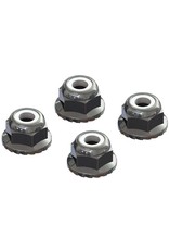 ARRMA AR708008 FLANGED NYLOC LOCKNUT 4MM SILVER (4)