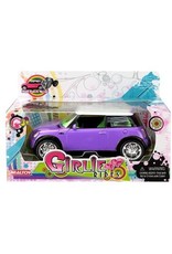 DARON WORLDWIDE REALTOY GIRLIE RIDES MINI COOPER ASSORTED COLORS: PINK/ PURPLE