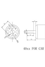 TP POWER TP4070-V1 2250KV 6S MAX 8MM SHAFT BRUSHLESS MOTOR TP4070-V1-2250KV
