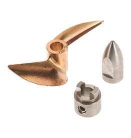 HOT RACING HRASPN1000E BRASS PROP SET WITH BULLET NUT AND DRIVE DOG FOR TRAXXAS M41, SPARTAN