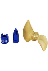 HOT RACING HRASPN1000ME CNC BRASS PROP WITH BULLET NUT AND DRIVE DOG TRA M41 AND SPARTAN