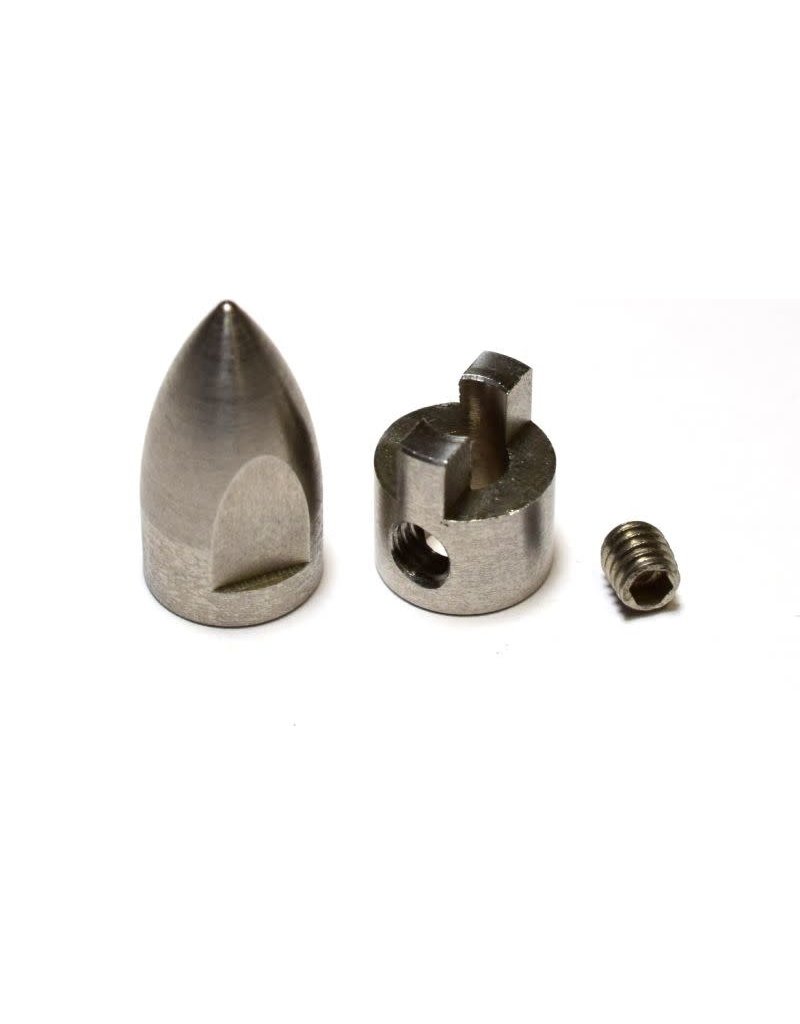 HOT RACING HRASPN05PN CONICAL BULLET M4 PROP NUT AND DRIVE DOG FOR TRAXXAS M41, SPARTAN
