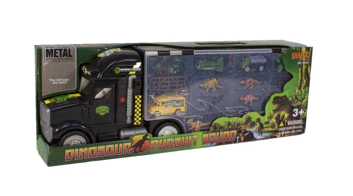 IMX14403 1/22 DIECAST CARS DINOSAUR PURSUIT SQUAD WITH TRAILER