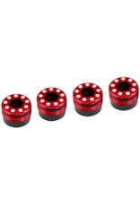 HOT RACING HRAAFE21N02 ALUMINUM O RING DELRIN CAP HUB FOR ARRMA 1/5: RED (4)