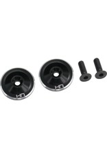 HOT RACING HRAAON40U01 ALUMINUM LARGE WING BUTTONS FOR ARRMA 6S: BLACK (2)