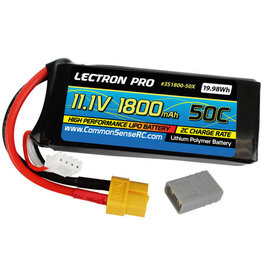 LECTRON PRO LECTRON PRO 3S LIPO 11.1 V 1800 MAH 50C BATTERY: XT60 W/ TRAXXAS