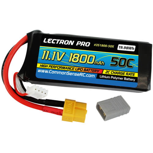 LECTRON PRO 3S LIPO 11.1 V 1800 MAH 50C BATTERY: XT60 W/ TRAXXAS