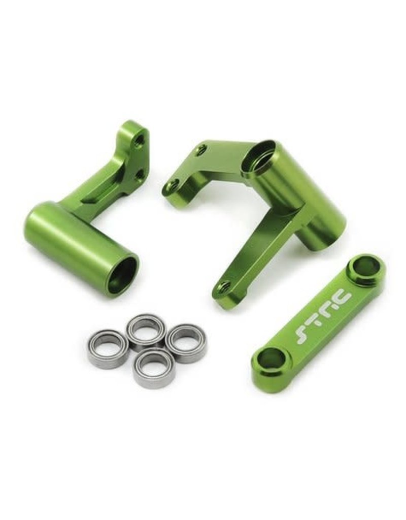 STRC SPTST3743XG ALUMINUM STEERING BELLCRANK FOR TRAXXAS 2WD: GREEN