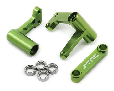 SPTST3743XG ALUMINUM STEERING BELLCRANK FOR TRAXXAS 2WD: GREEN