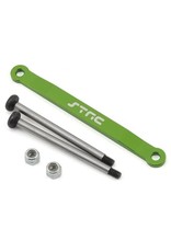 STRC SPTST2532XG ALUMINUM FRONT HINGE-PIN BRACE KIT FOR TRAXXAS 2WD: GREEN