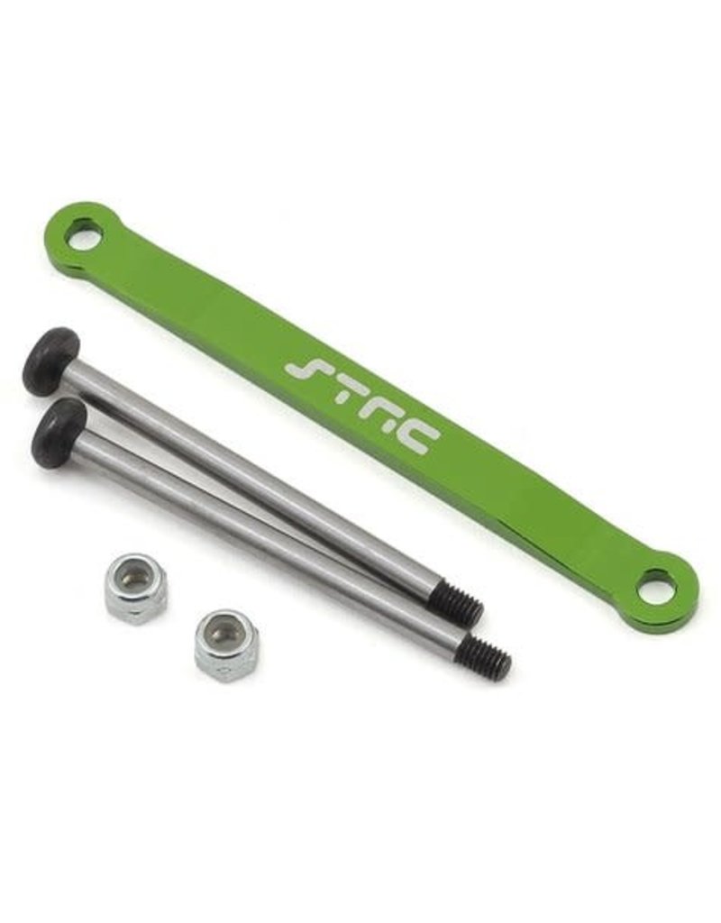 STRC SPTST2532XG ALUMINUM FRONT HINGE-PIN BRACE KIT FOR TRAXXAS 2WD: GREEN