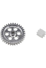 HOT RACING HRASXTF328M05 0.5 MOD 32T SPUR GEAR 8T PINION GEAR CONVERSION FOR AXIAL SCX24